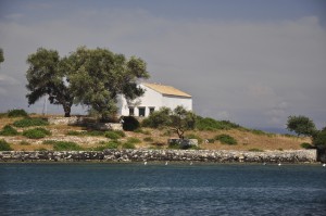 Haus auf der Insel Panagia, vor Gaios