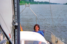 Petra im Cockpit