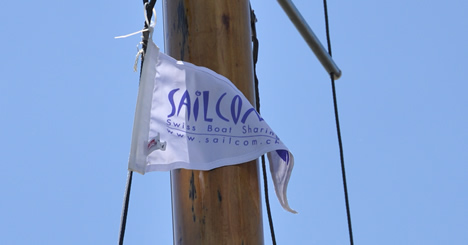 sailcom wimpel am charter - holzboot in brandenburg