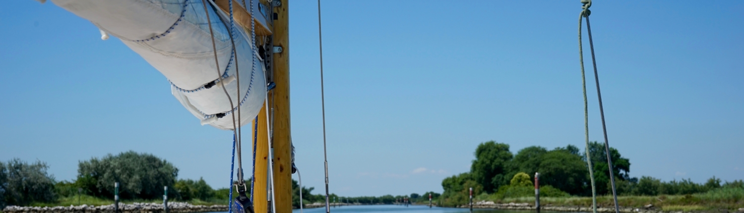 Im Canale Muro mit dem Folkeboot.