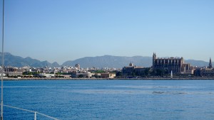 Aus der Bucht von Bord: Blick auf Palma